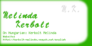 melinda kerbolt business card